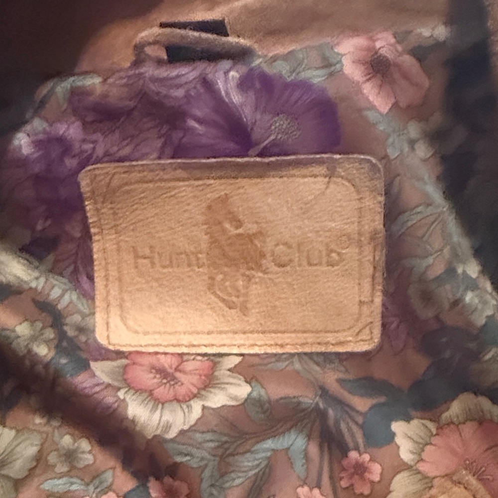 Vintage 80s 90s Hunt Club Tan Brown Suede Leather Women's Bomber Jacket Size M - Picture 6 of 12
